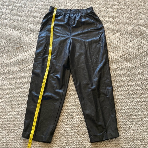 5/$15 Vintage Unique AB Sport Distressed Glossy Black Pants 1X - Picture 7 of 10